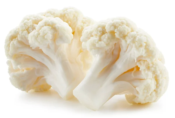 Organic cauliflower with clipping path isolated on a white background — Stock Photo, Image