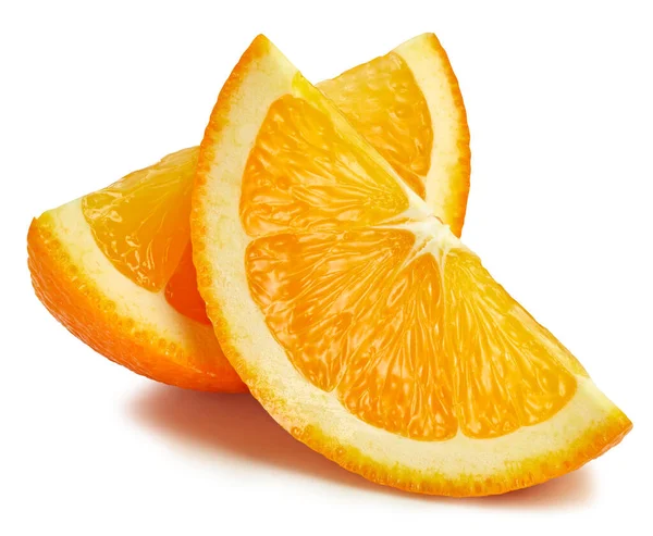 주황색 반은 흰색 배경에 분리되어 있다 — 스톡 사진
