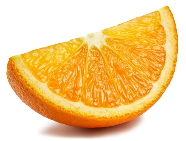 Fruta Naranja Rebanada Naranja Aislada Sobre Fondo Blanco Naranja Con —  Fotos de Stock