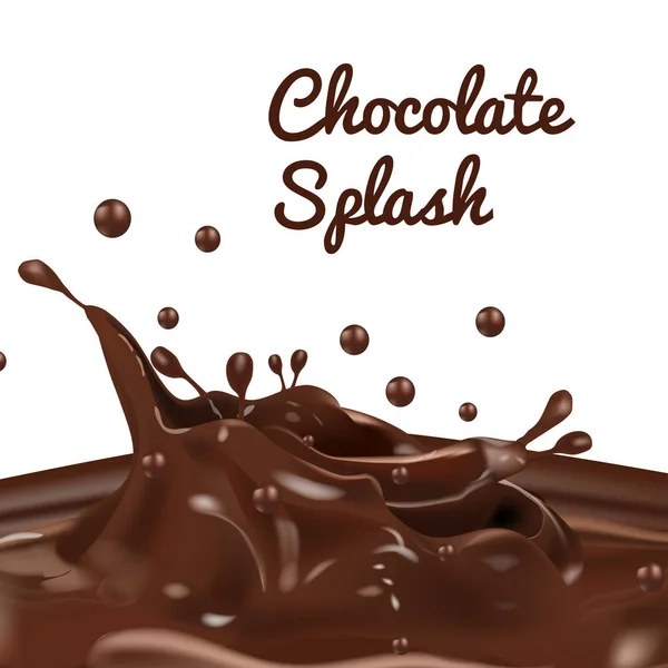 Ilustração Vetor Chocolate Splash —  Vetores de Stock