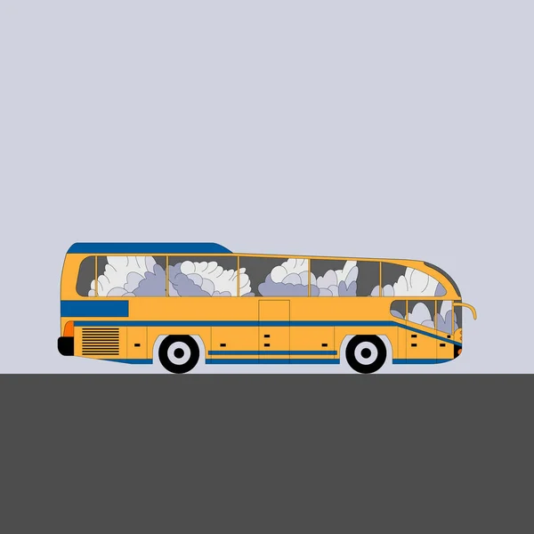 Moderna intercity buss. — Stock vektor