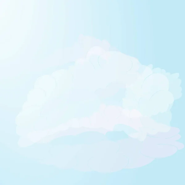 Realistic clouds on a blue sky background. Vector design. — Stock Vector
