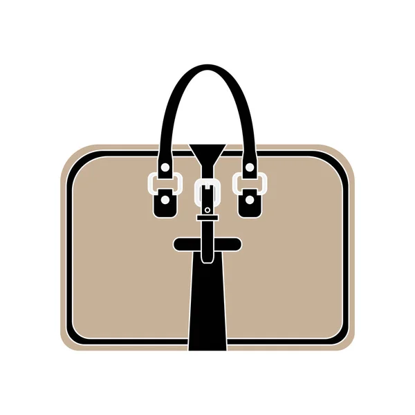 Ladies handbag isolated on a white background. Vector flat design. — Stock Vector