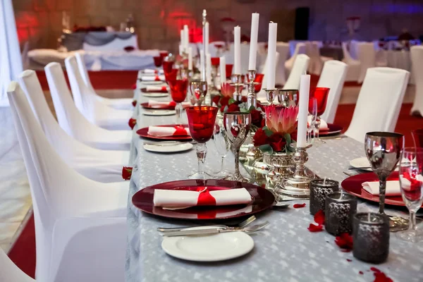 Decor at corporate Christmas Gala Event Party — Stock Photo, Image