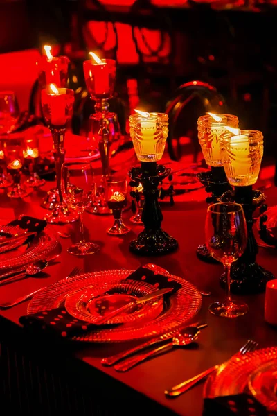 Decoración en la fiesta corporativa de gala de Navidad — Foto de Stock