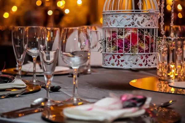 Decor at corporate Christmas Gala Event Party — Stock Photo, Image