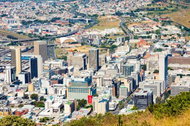 Cape Town Güney Afrika Merkez Ticaret Bölgesi 'nin yüksek görünümü