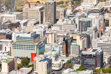 Cape Town Güney Afrika Merkez Ticaret Bölgesi 'nin yüksek görünümü
