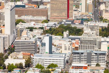 Cape Town Güney Afrika Merkez Ticaret Bölgesi 'nin yüksek görünümü