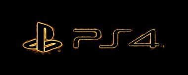 Sarı Yanan Alevler Efekti Sony Playstation Ps4 Simge Logosu