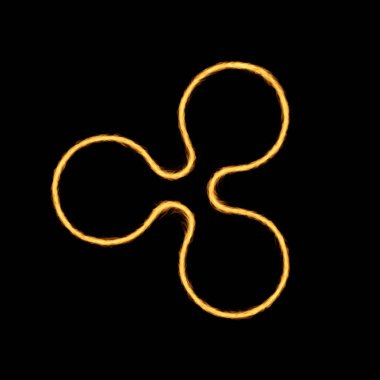 Şifreleme Para Birimi Simgesi Üzerinde Yanan Alev Efekti