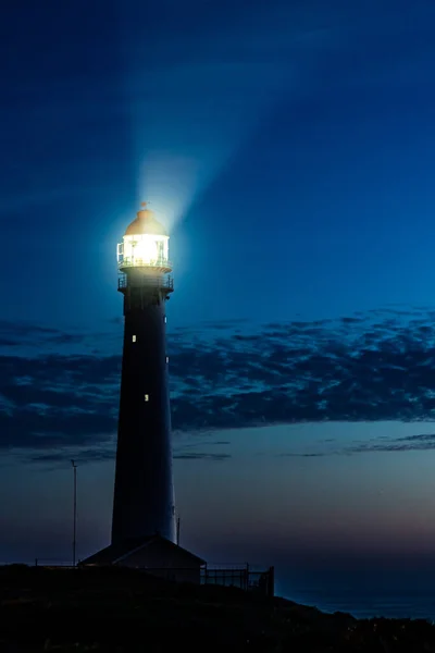 Faro Slangkop Cerca Ciudad Kommetjie Ciudad Del Cabo Sudáfrica Atardecer — Foto de Stock