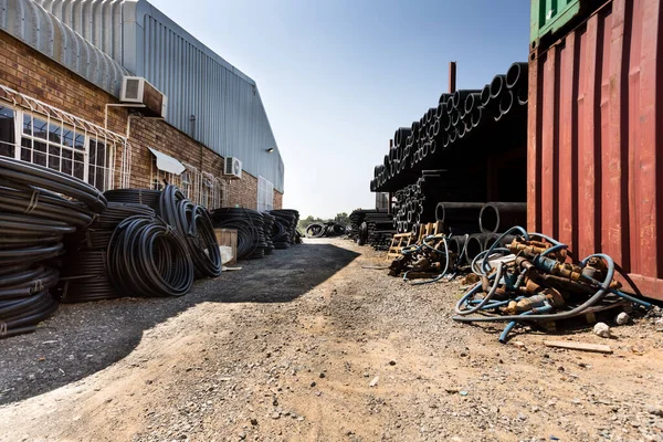 Rustenburg South Africa February 2015 Steel Pipe Manufacturing Fabrication Workshop — Stock Photo, Image