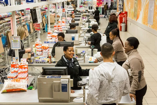 Johannesburg Güney Afrika Şubat 2017 Yerel Pick Pay Süpermarket Kasiyerleri — Stok fotoğraf