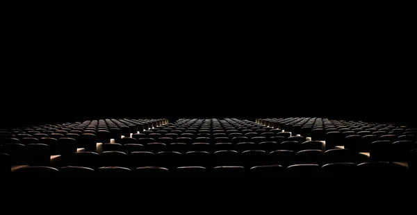 Rows Empty Chairs Large Conference Hall Corporate Convention Lecture — Stock Photo, Image