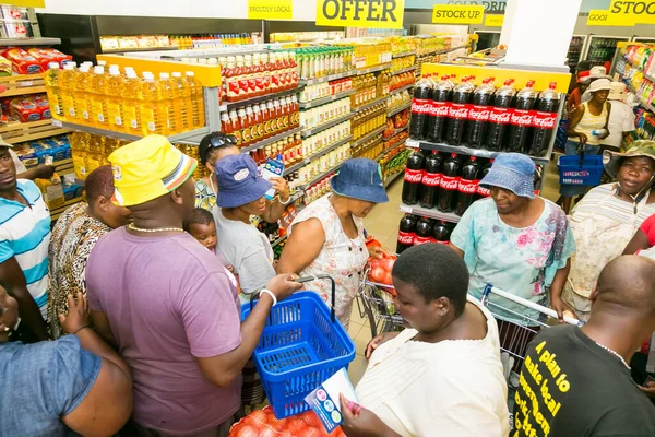 Johannesburg Güney Afrika Ekim 2016 Afrikalı Müşteriler Yerel Pick Pay — Stok fotoğraf