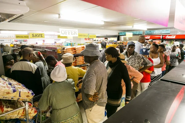 Johannesburg South Africa 2016 African Customers Shopping Local Pick Pay — 스톡 사진