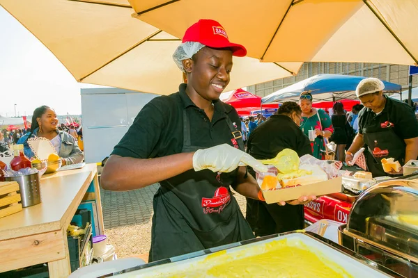 Soweto Sydafrika September 2018 Olika Afrikanska Leverantörer Lagar Mat Och — Stockfoto