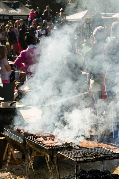Johannesburg Jihoafrická Republika Června 2014 Bbq Grill Steak Chops Sausages — Stock fotografie
