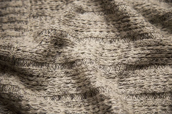 Gray Wool Sweater Texture Closeup — Stock Photo, Image