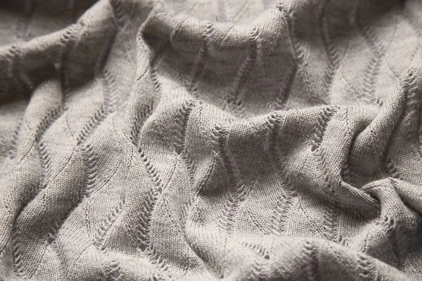 Gray Wool Fabric Texture Closeup — Stock Photo, Image