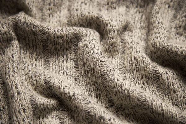 Gray Wool Clothes Texture Close View — Stock Photo, Image