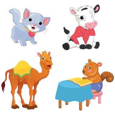 Vektör çizim karikatür hayvanlar