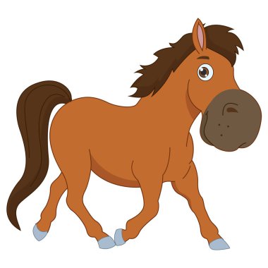 Çizgi film atının vektör çizimi