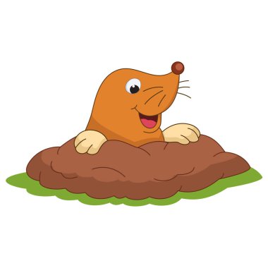 vektör çizim karikatür köstebek
