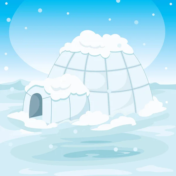 Eskimo evi vektör — Stok Vektör