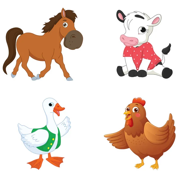 Illustration vectorielle d'animaux de dessin animé — Image vectorielle