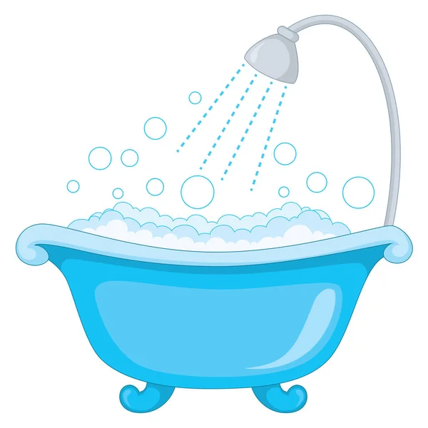 矢量图的浴缸 — 图库矢量图片
