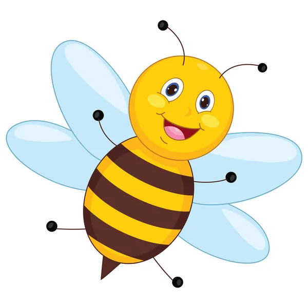 Vector Illustration Of Cartoon Bee — Stock Vector