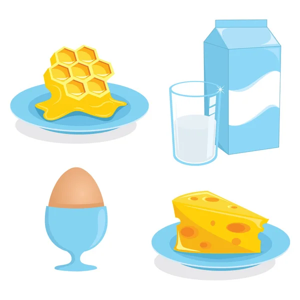 Ilustración vectorial de alimentos — Archivo Imágenes Vectoriales