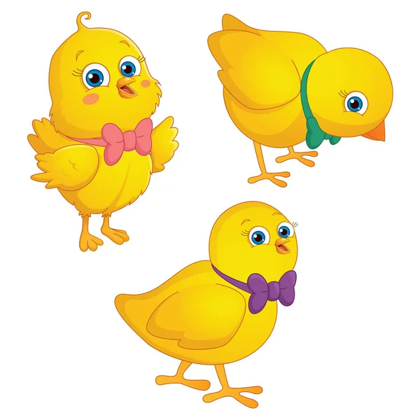 Vector ilustración de dibujos animados Chick — Vector de stock