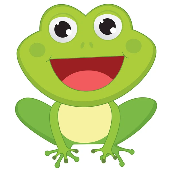 Illustration vectorielle de grenouille dessin animé — Image vectorielle