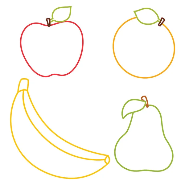 Desenho para colorir Ilustração de Frutos —  Vetores de Stock