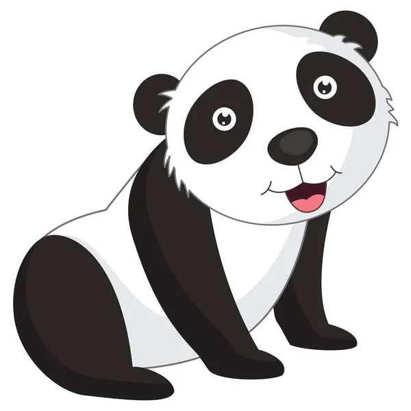 Vector Illustration Of Cartoon Panda — Stock Vector