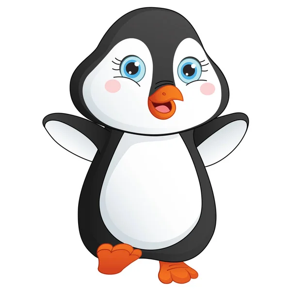 Vector ilustración de dibujos animados Pingüino — Vector de stock