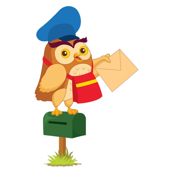 Vector Illustration Of Cartoon Owl Teacher - Stock Image - Everypixel