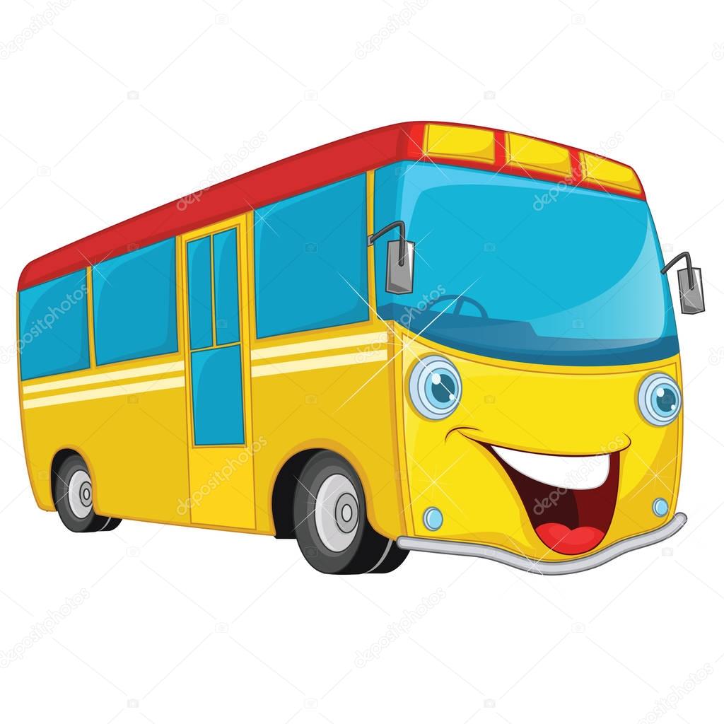 Vector Illustration Of Cartoon Bus — Stock Vector © yusufdemirci #132336848