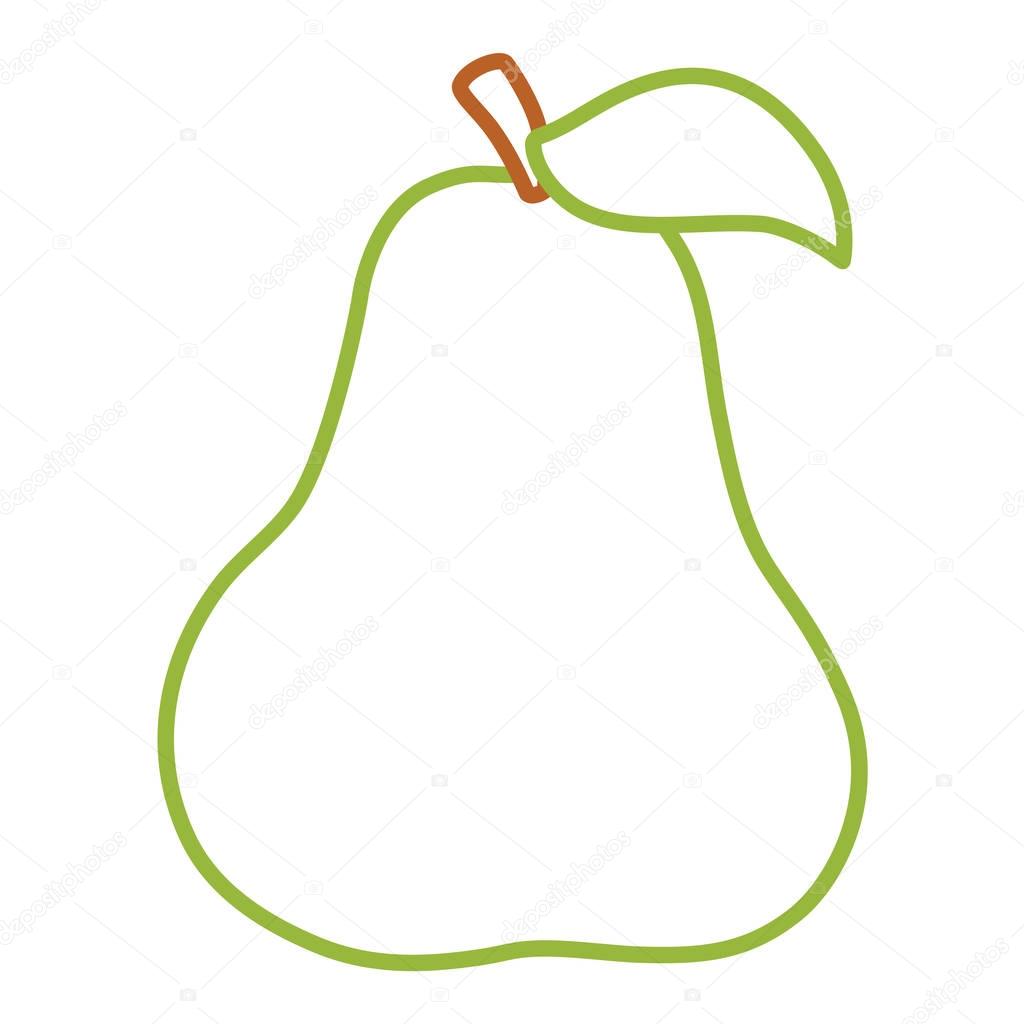 Coloring Page Illustration of Pear