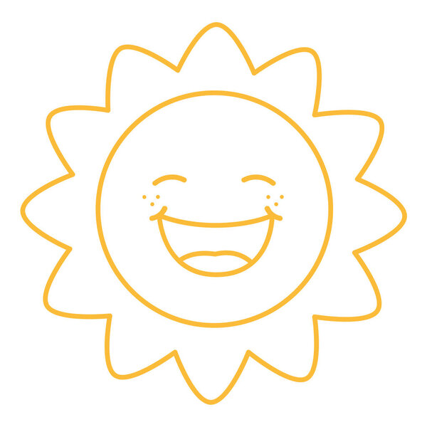 Раскраска страницы мультфильма "Солнце"
