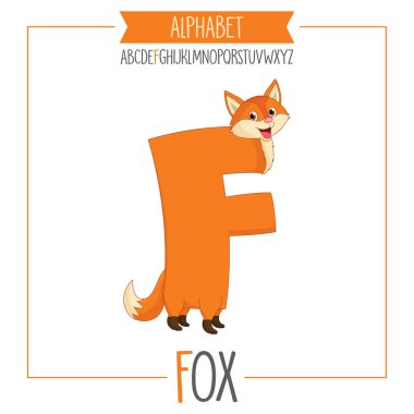 fox ve resimli Alfabe harf f