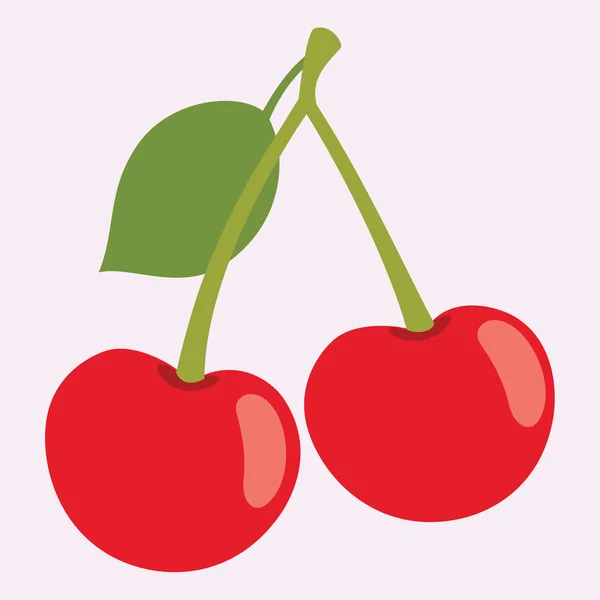 Cherry vectorillustratie — Stockvector