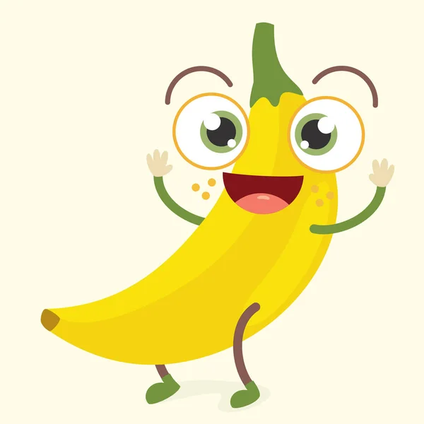 Ilustração de Vetor de Personagem de Banana — Vetor de Stock