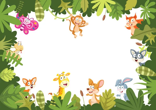 Dieren Banner Vectorillustratie — Stockvector