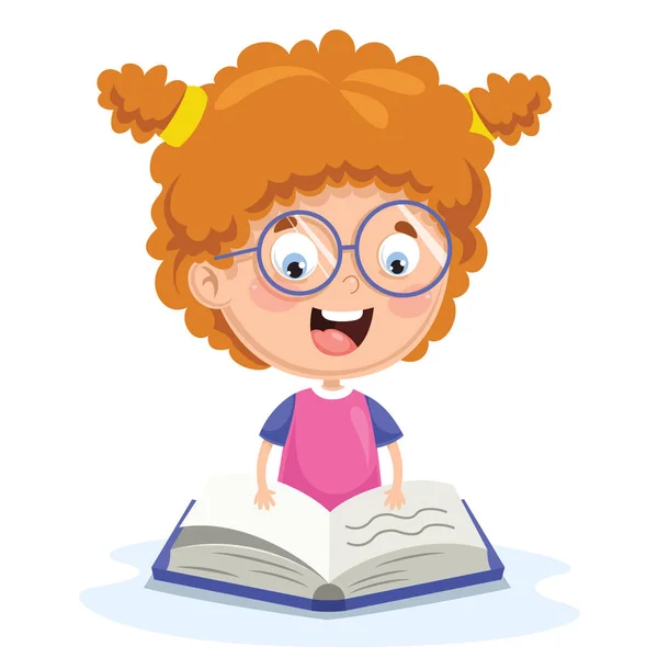 Ilustración Vectorial Lectura Del Niño — Vector de stock