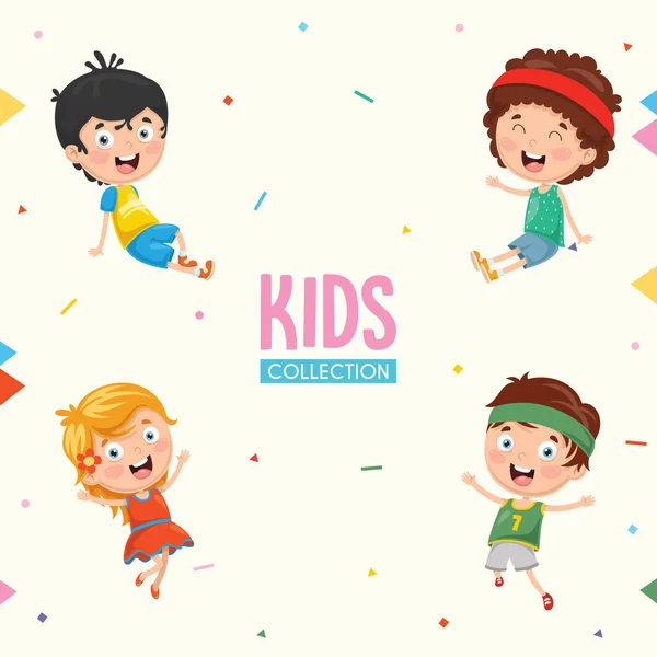 Kinderen Characters Vector Collectie — Stockvector