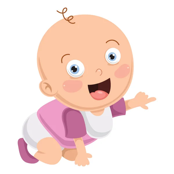 Ilustracja Wektorowa Cute Baby — Wektor stockowy